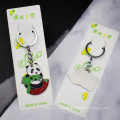 wholesale custom panda shape cute carton animal hard enamel metal key chain